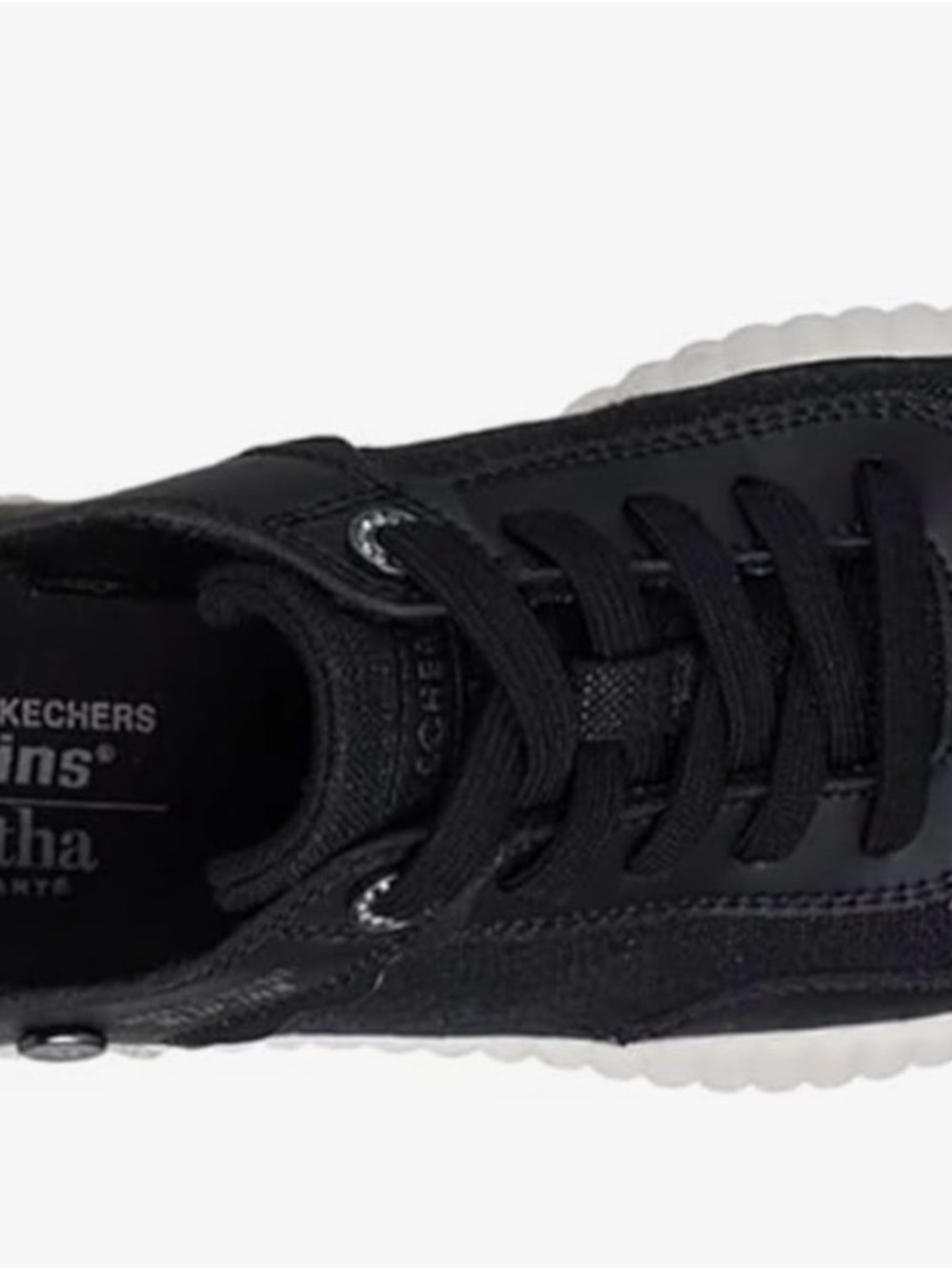 Martha Stewart Black Lace-Up Platform Walking Sneakers Slip-Ins - Picture 5 of 6